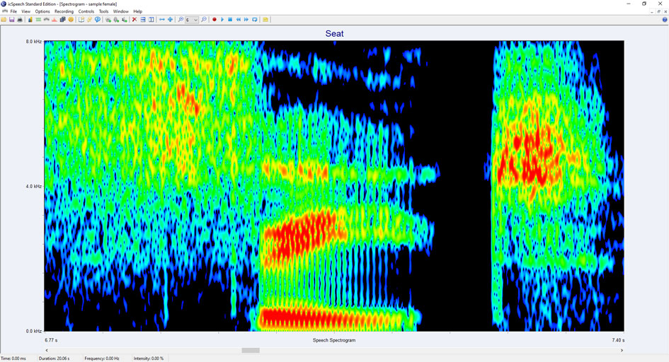 icSpeech Standard Edition • spectrogram display