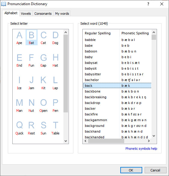 Pronunciation Dictionary